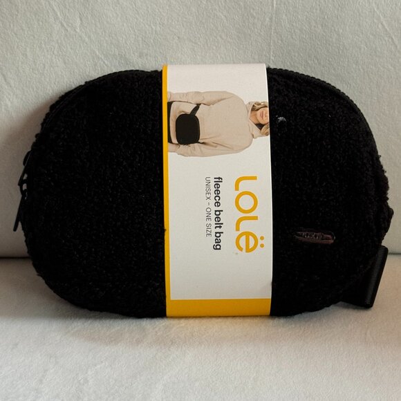 Lolë Unisex Fleece Belt Bag - Color Black - New with Tags